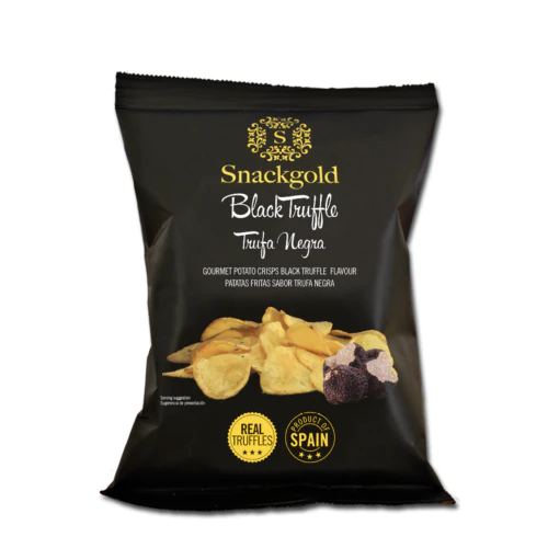 Snackgold Gourmet Chips, Black Truffle, Trufa Negra, 40 gram