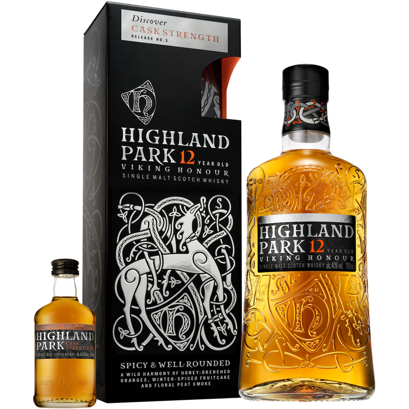 Highland Park 12 years 70 cl + 5 cl Cask Strenght 64,1%