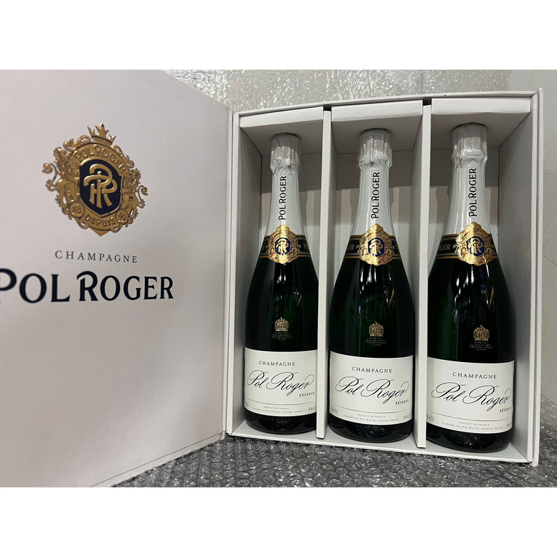 Pol Roger Geschenkbox mit 3 Flaschen Champagner