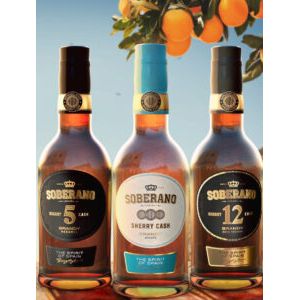 Soberano Brandy 36% 70 cl.