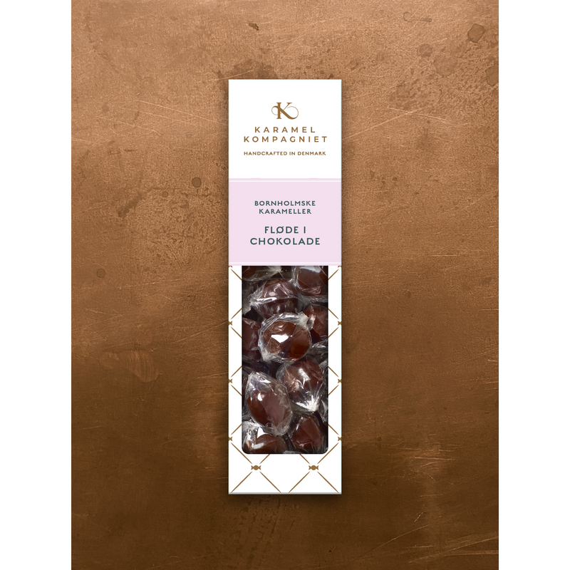 Karamel Kompagniet, karamelkugler Fløde & Salt i mørk chokolade, 109 gram