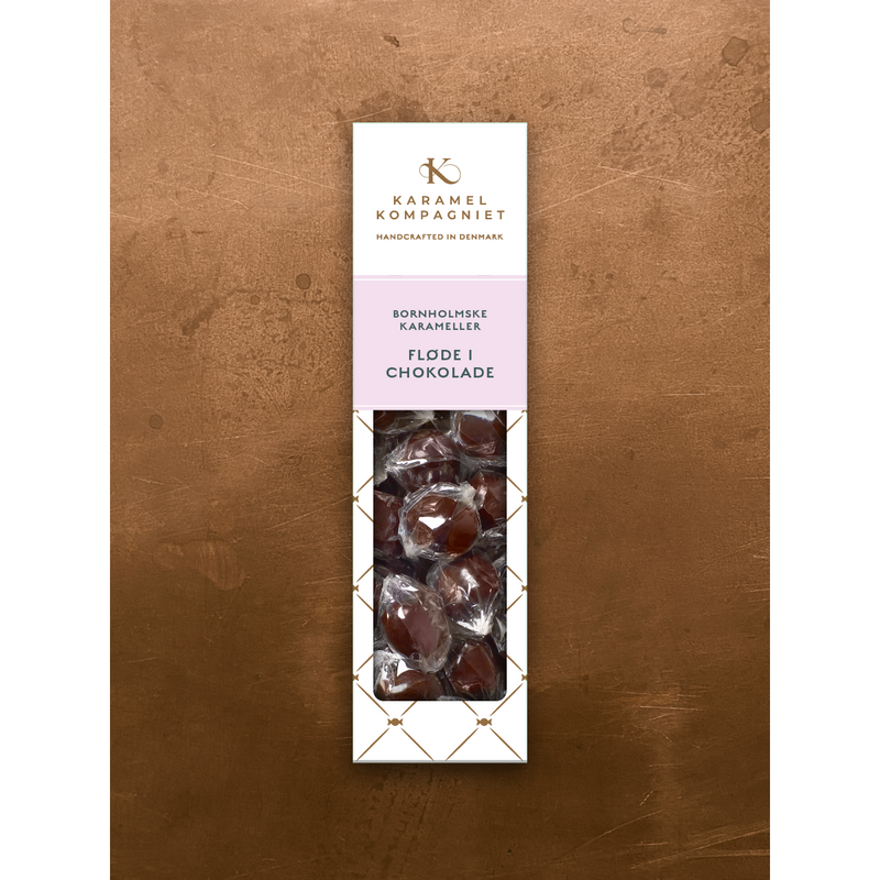 Karamel Kompagniet, karamelkugler fløde i chokolade, 109 gram