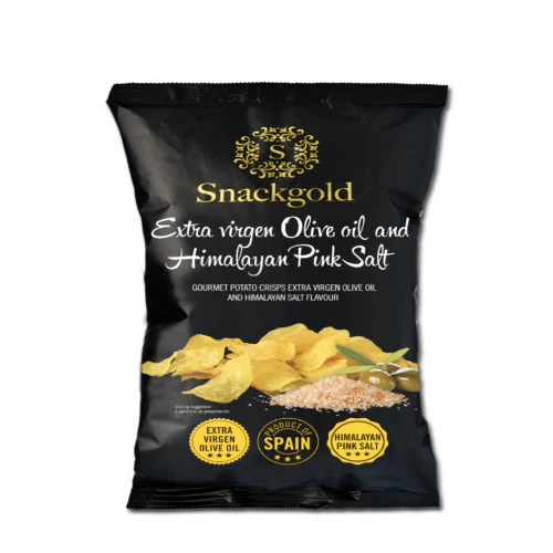 Snackgold Gourmet Chips, Extra Virgin Olive Oil, Himalayan Pink Salt, 40 gram