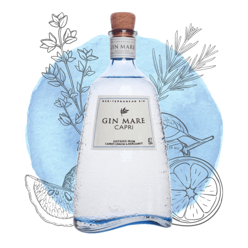 Gin Mare Capri, Mediterranean Gin 42,7% 70 cl.