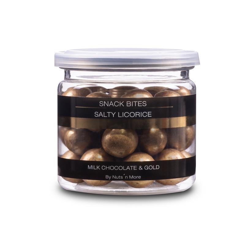 Utvald Gourmet Saltlakrits, mjölkchoklad &amp; guld