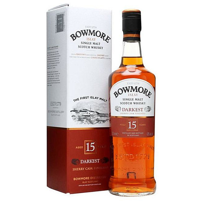 Bowmore Darkest 15 Years, 43%, 70 Cl. - Ludv. Bjørns Vinhandel