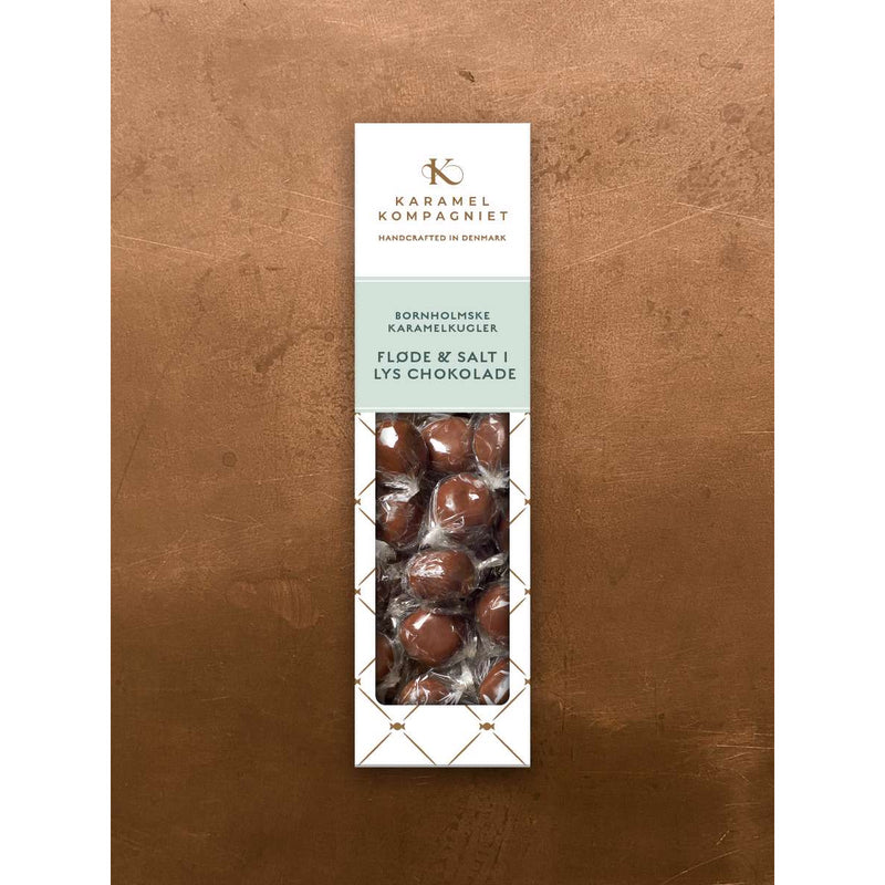 Karamel Kompagniet. karamelkugler Lakrids i lys chokolade, 109 gram