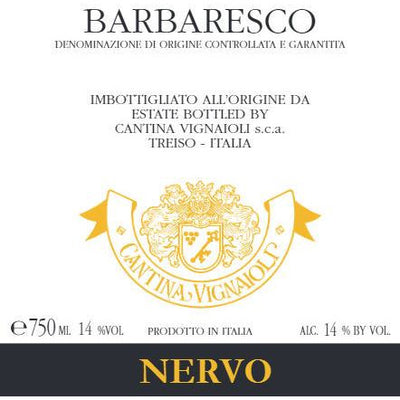 2015/16 Barbaresco NERVO,  Cantina Vignaioli - Ludv. Bjørns Vinhandel