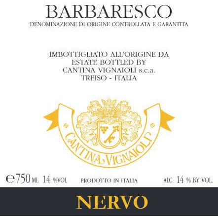 2015/16 Barbaresco NERVO,  Cantina Vignaioli - Ludv. Bjørns Vinhandel