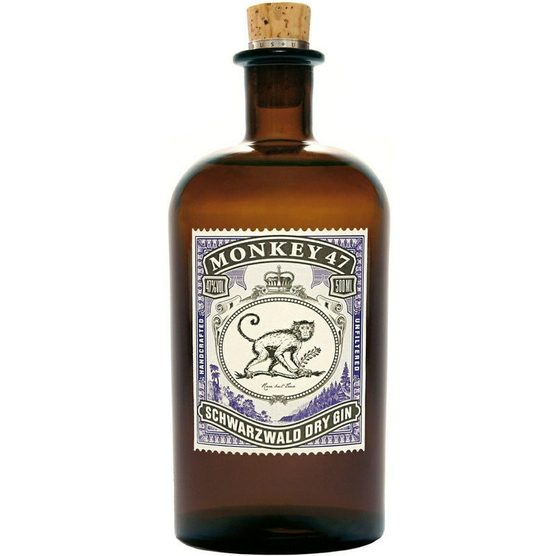 Monkey 47,  47%, 50 cl.  Schwarzwald Dry Gin - Ludv. Bjørns Vinhandel