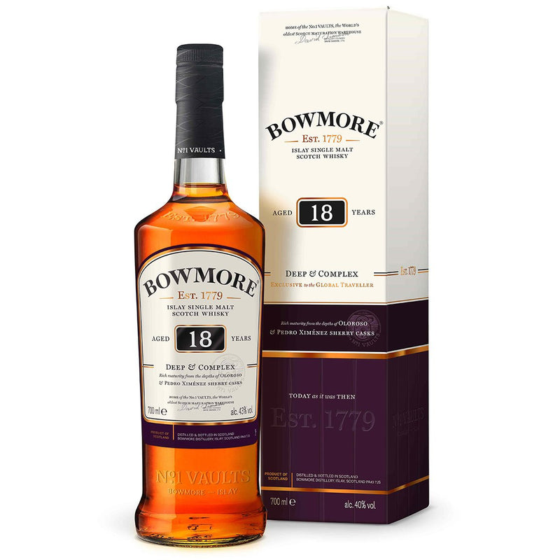 Bowmore 18 Years, 43%, 70 cl. Cadenheads Islay Single Malt - Ludv. Bjørns Vinhandel