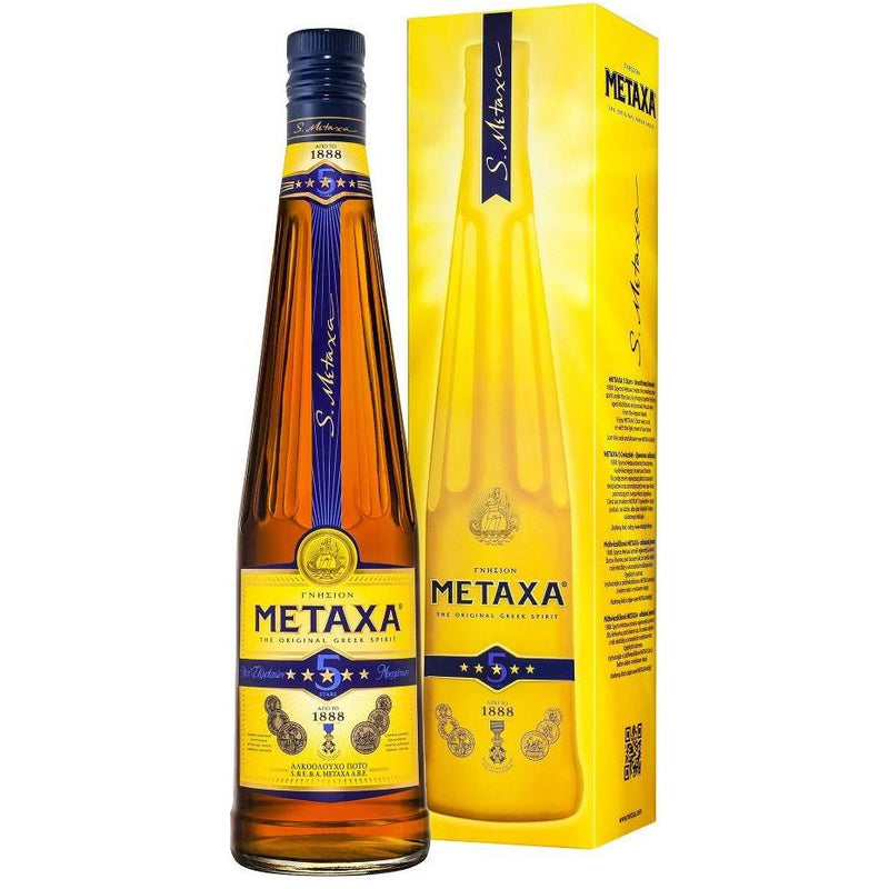 Metaxa 5* stjerner , 38%, 70 cl. - Ludv. Bjørns Vinhandel